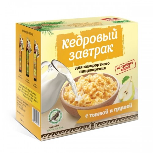 Купить Завтрак кедровый для комфортного пищеварения с тыквой и грушей  г. Волжский  
